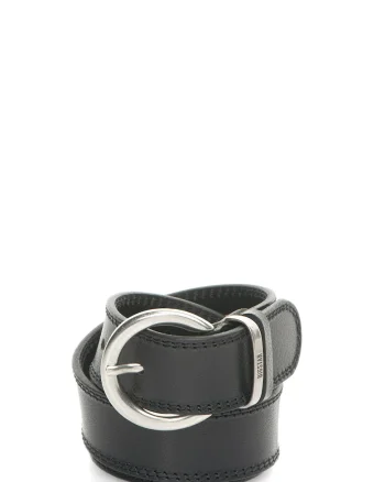 Curea ajustabila neagra din piele