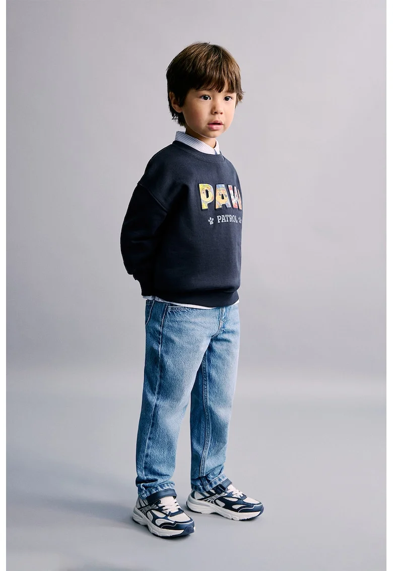Bluza de trening cu imprimeu Paw Patrol, Gri/Albastru ultramarin