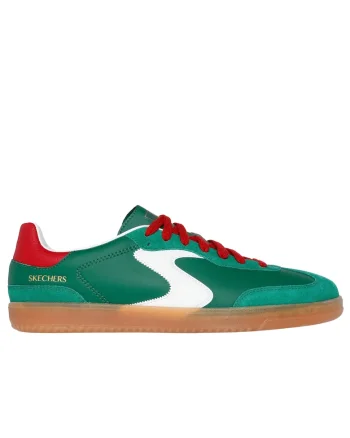 Pantofi sport din piele ecologica cu garnitura din piele intoarsa Hotshot, Verde