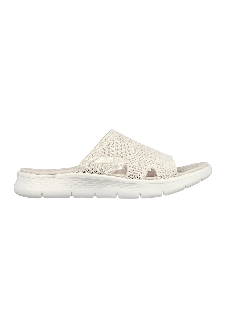 Slapi Femei,  Go Walk Flex Sandal - Elation 141425, Alb fildes