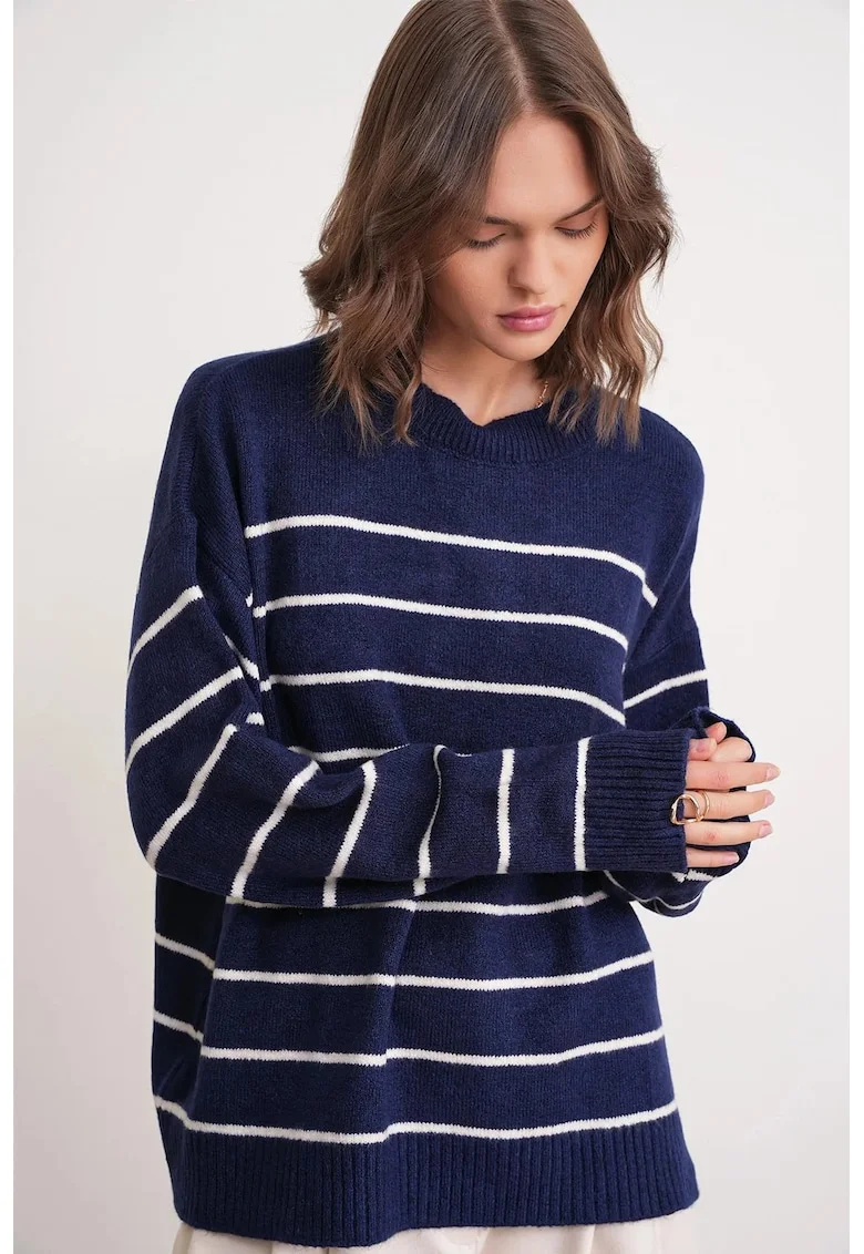 Pulover dama,  tricot, albastru marin,