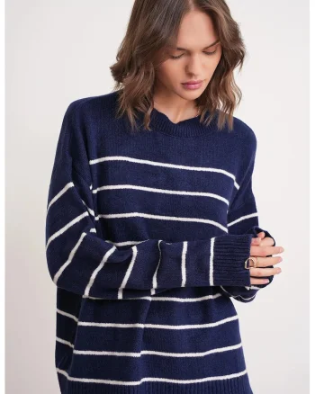 Pulover dama,  tricot, albastru marin,