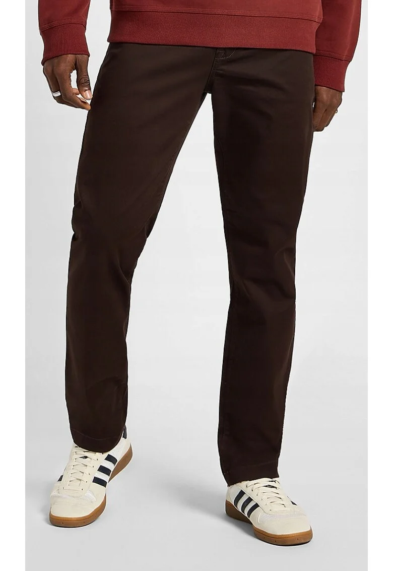 Blugi barbati  Slim Chino, bumbac/elastan, maro