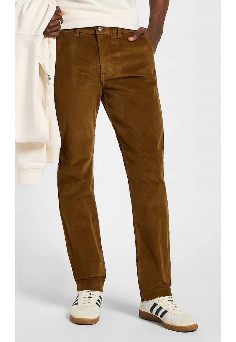 Blugi barbati  Slim Chino, bumbac/elastan, maro,