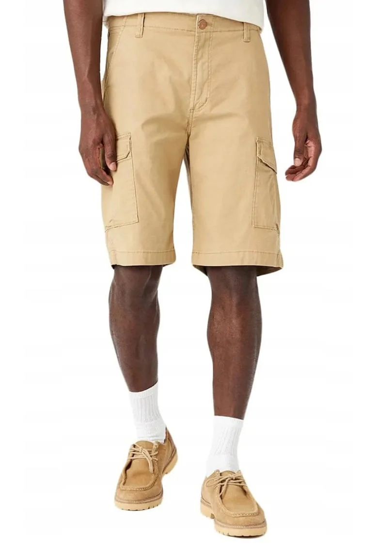 Pantaloni scurti barbati W1C3CGC10,  Bumbac/Elastan, Bej