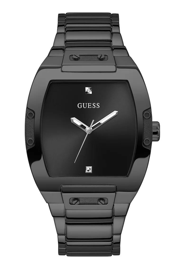 Ceas analog cu un diamant pe cadran, Negru