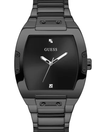 Ceas analog cu un diamant pe cadran, Negru