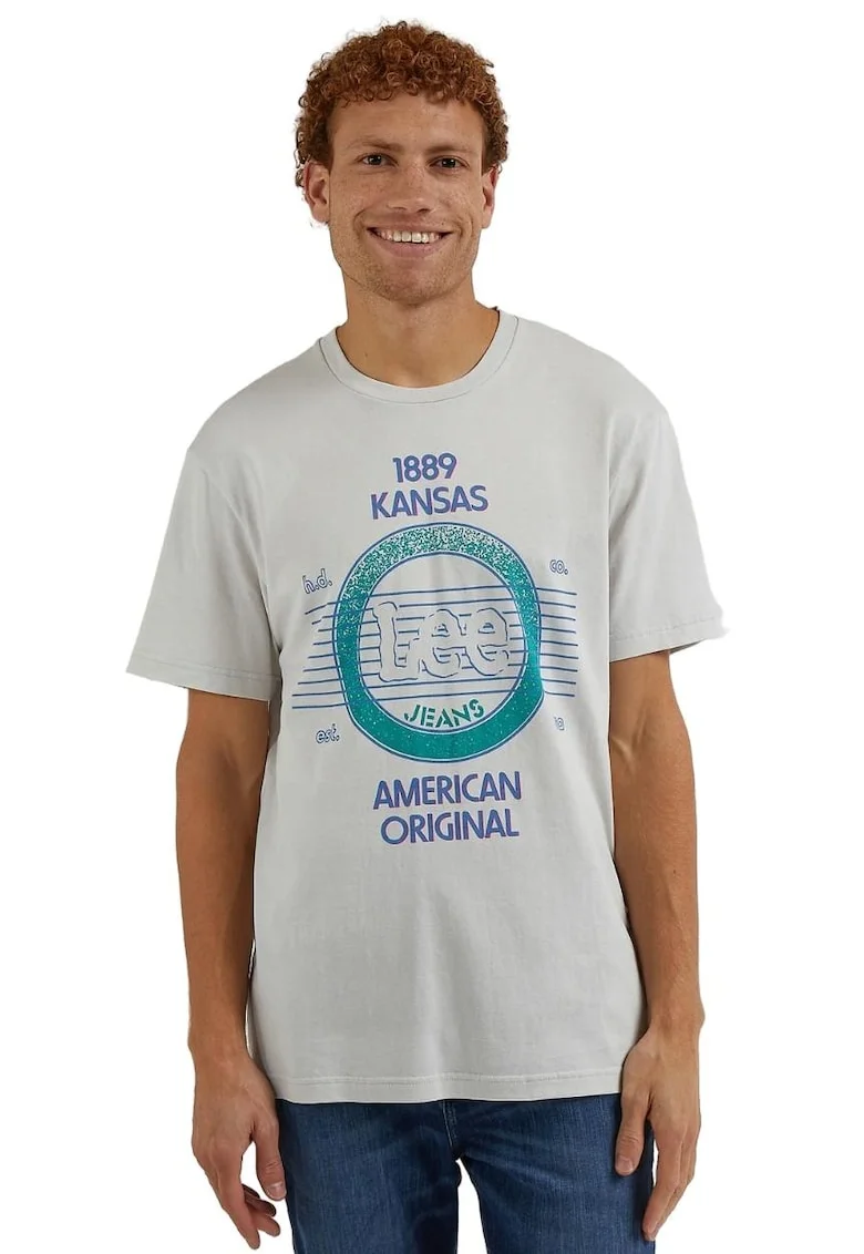 Tricou barbati,  Bumbac, Gri,