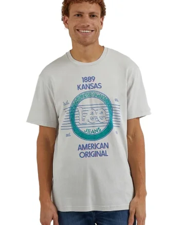 Tricou barbati,  Bumbac, Gri,