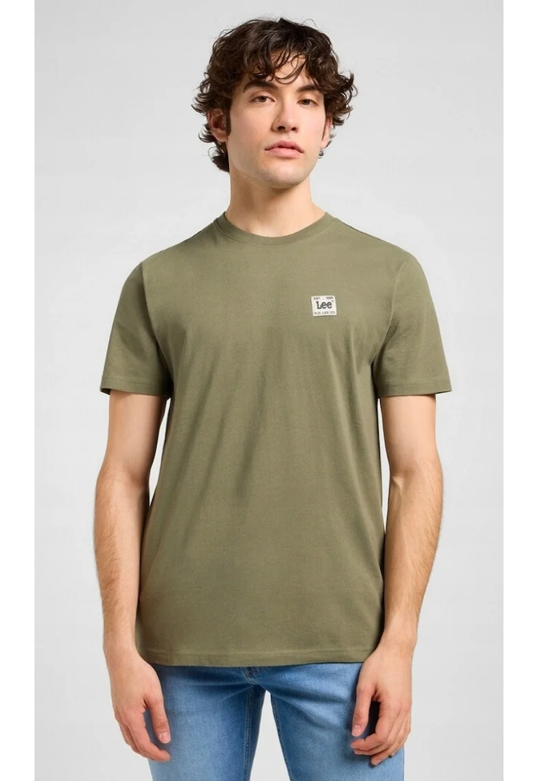 Tricou de barbati,  regular fit, verde, bumbac