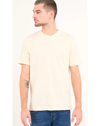 Kenvelo - Tricou barbat cu maneca scurta ( Material: Bumbac, SILVER GREEN, Bej