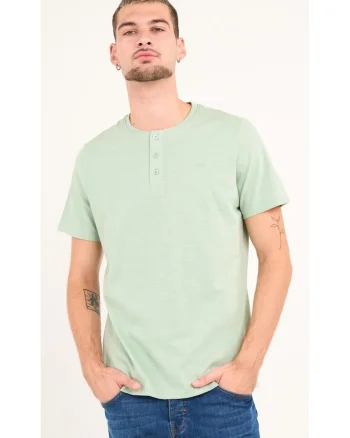 - Tricou barbat cu maneca scurta ( Material: Bumbac, CAMEO GREEN, Verde