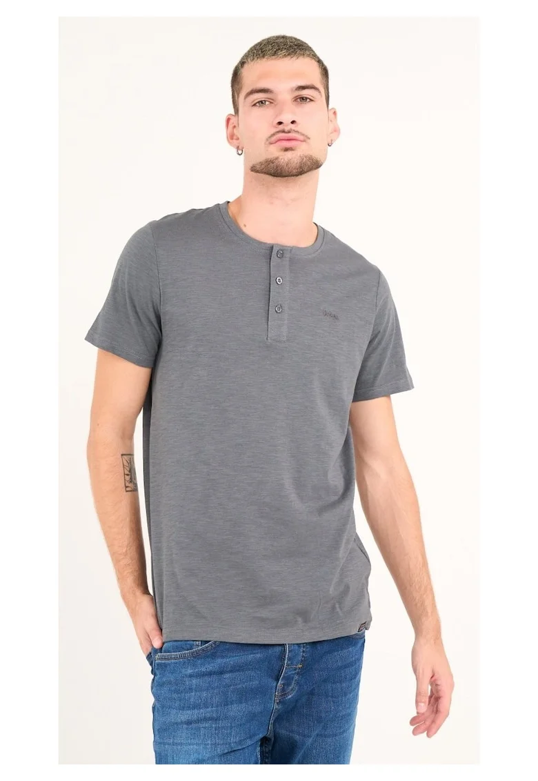 - Tricou barbat cu maneca scurta ( Material: Bumbac, DARK SHADOW, Gri