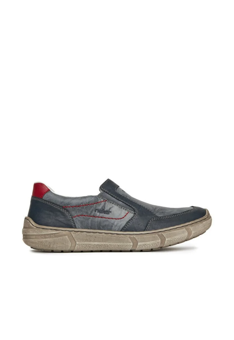 Pantofi barbati,  gri, piele naturala