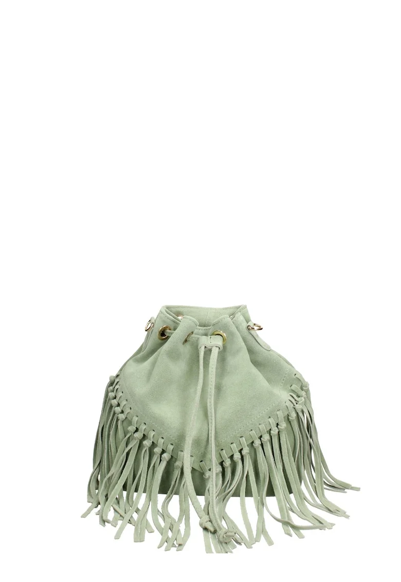 Geanta bucket din piele intoarsa Umbria Plus
