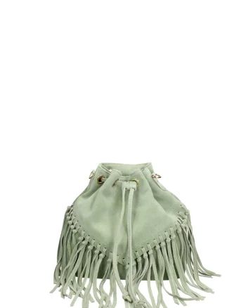 Geanta bucket din piele intoarsa Umbria Plus