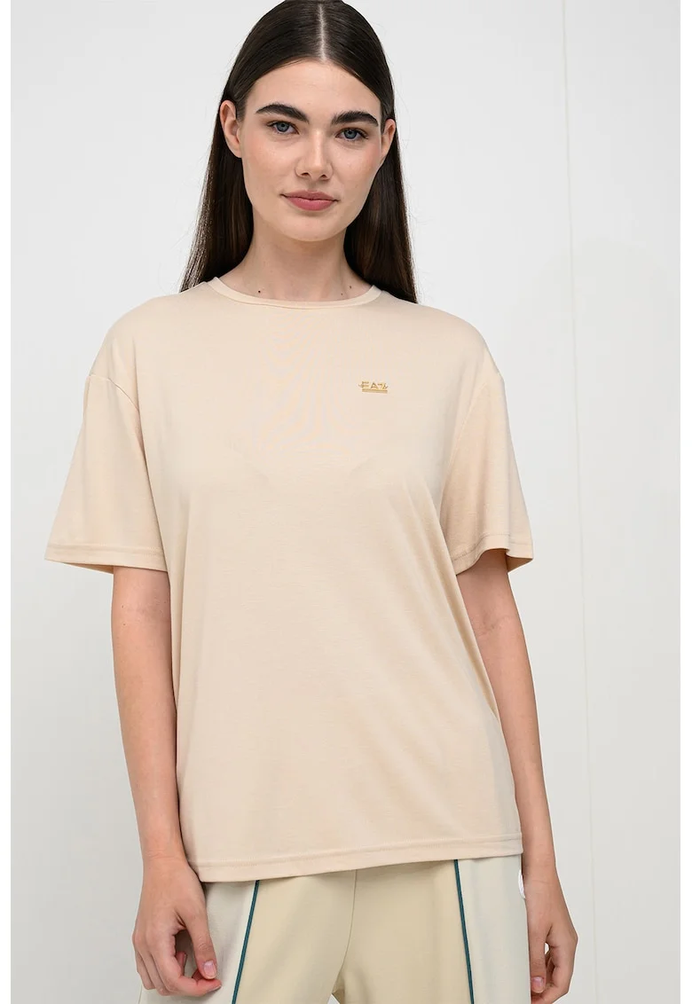 Tricou relaxed fit, Bej deschis
