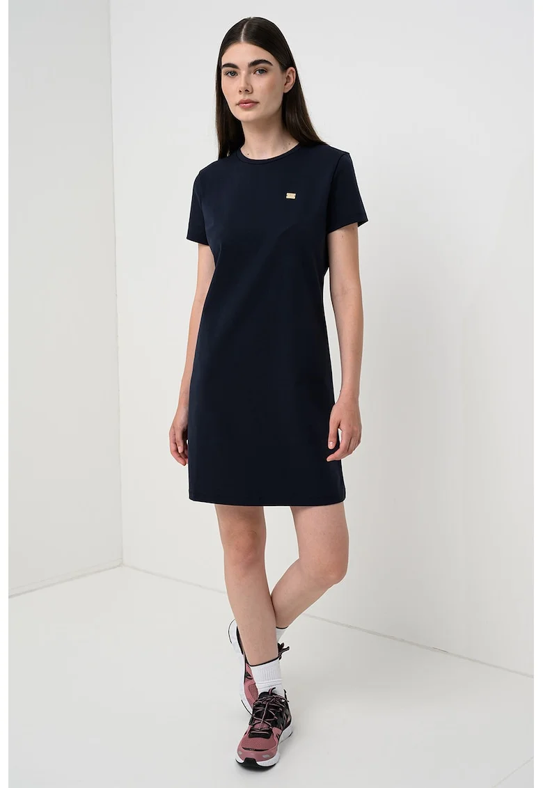 Rochie-tricou cu decolteu rotund, Albastru ultramarin