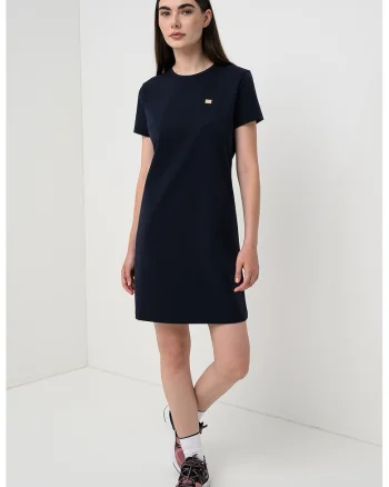 Rochie-tricou cu decolteu rotund, Albastru ultramarin