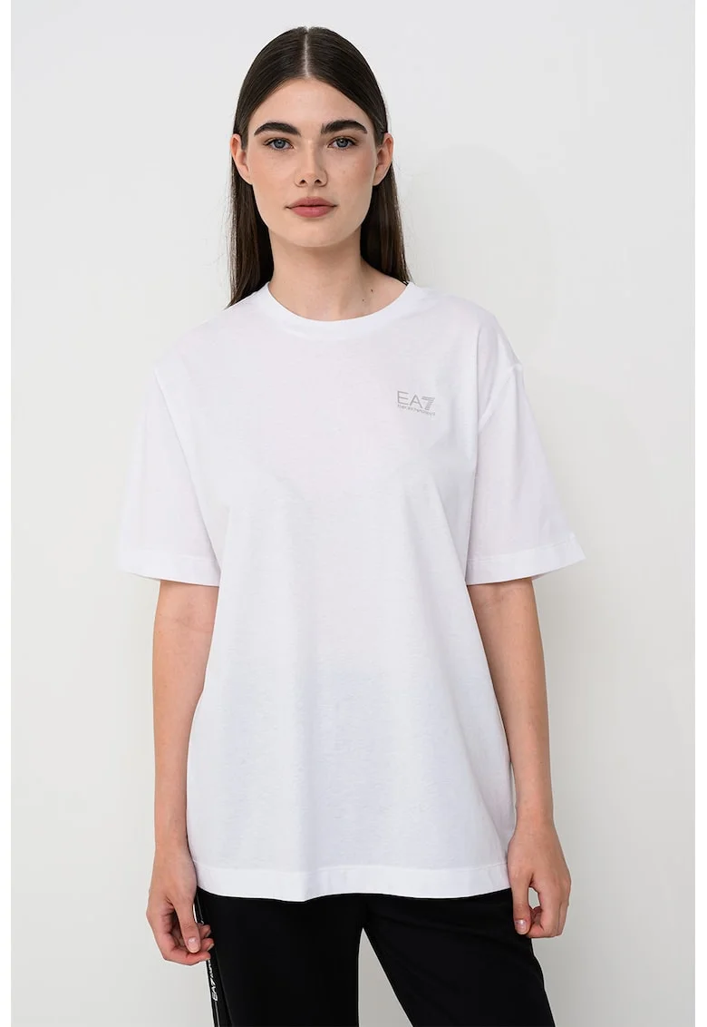 Tricou lejer din bumbac, Alb optic