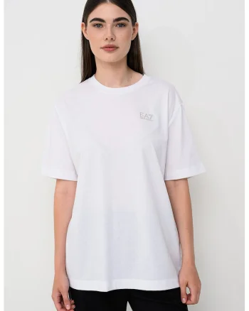 Tricou lejer din bumbac, Alb optic