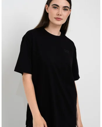 Tricou lejer din bumbac, Negru