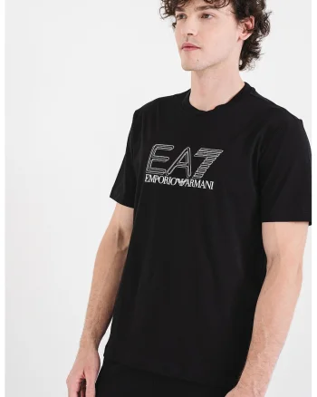 Tricou regular fit din bumbac cu imprimeu logo, Negru