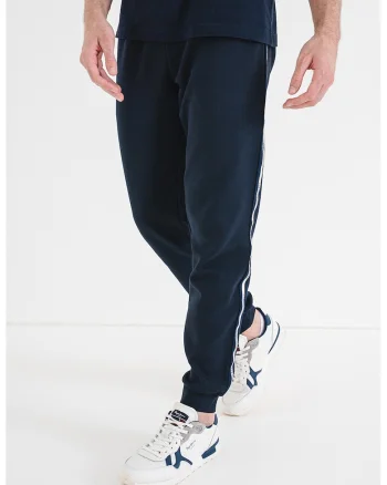 Pantaloni de trening cu segmente logo laterale, Albastru ultramarin