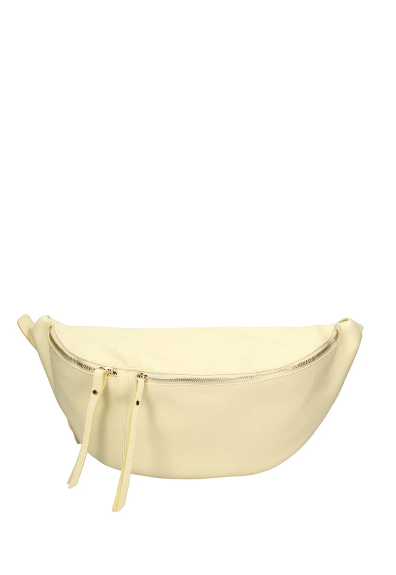 Borseta de piele Caelia, Galben deschis