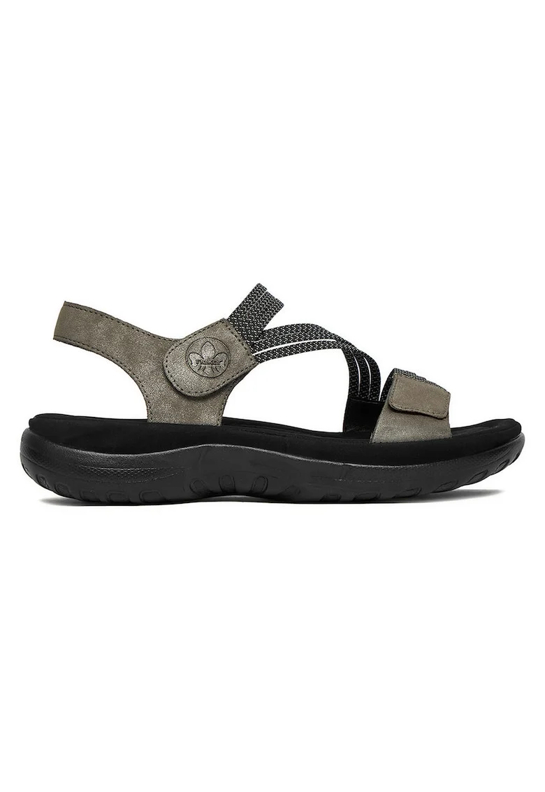 Sandale dama,  gri, piele ecologica