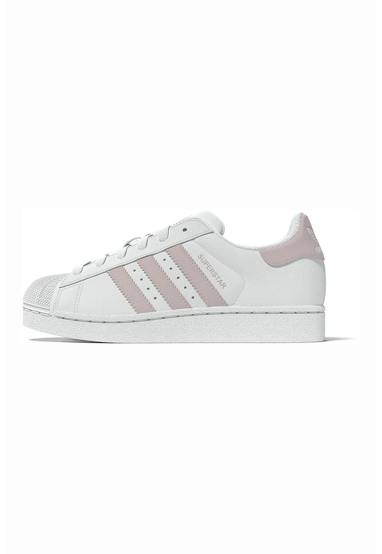 Pantofi sport Superstar II de piele, Alb/Roz pastel