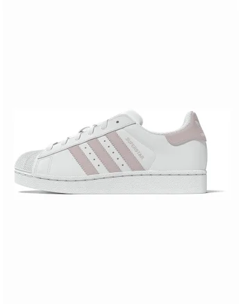 Pantofi sport Superstar II de piele, Alb/Roz pastel