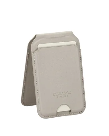 Port card cu blocare RFID, Suport ajustabil si Oglinda, Gri, 10x6.5x1