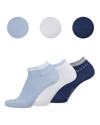 Sosete Scurte Barbati  Set 3 Perechi, 6138, Alb | Albastru