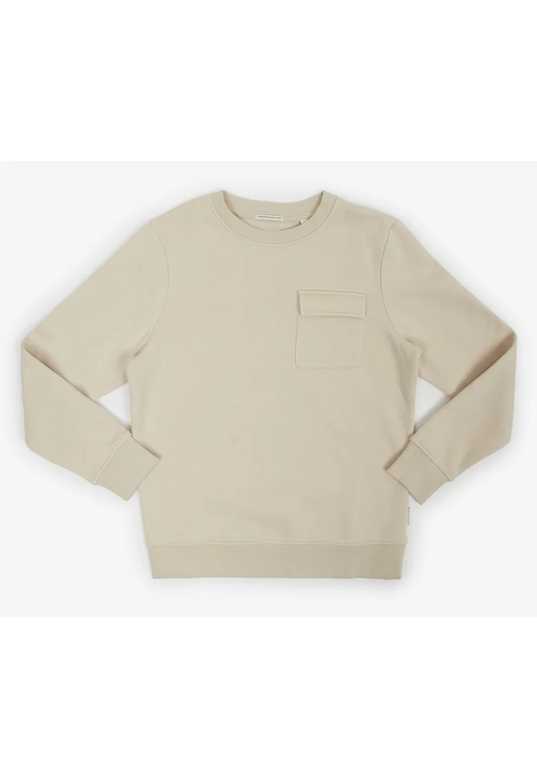 Bluza de trening cu buzunar aplicat pe piept,