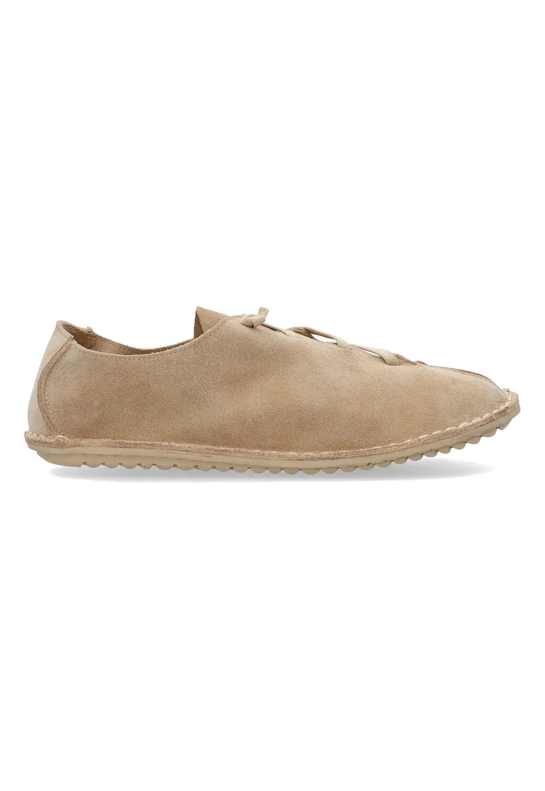 Pantofi casual de piele intoarsa cu siret elastic