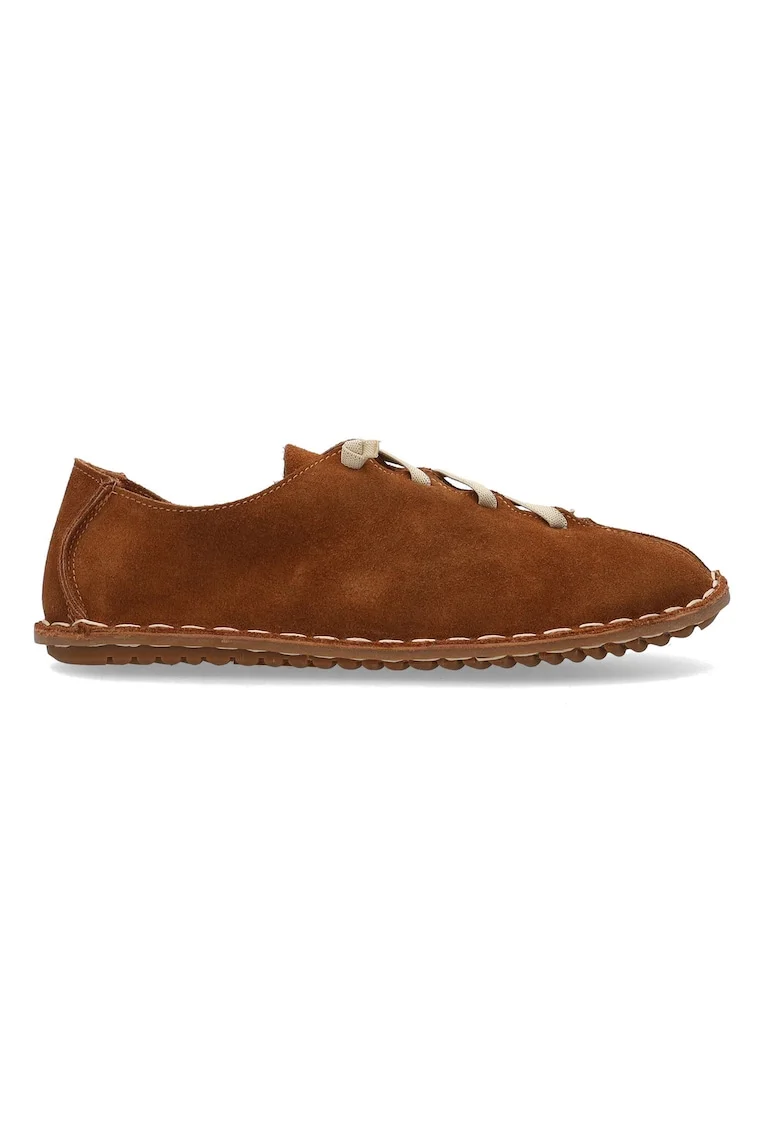 Pantofi casual din piele intoarsa, cu siret elastic