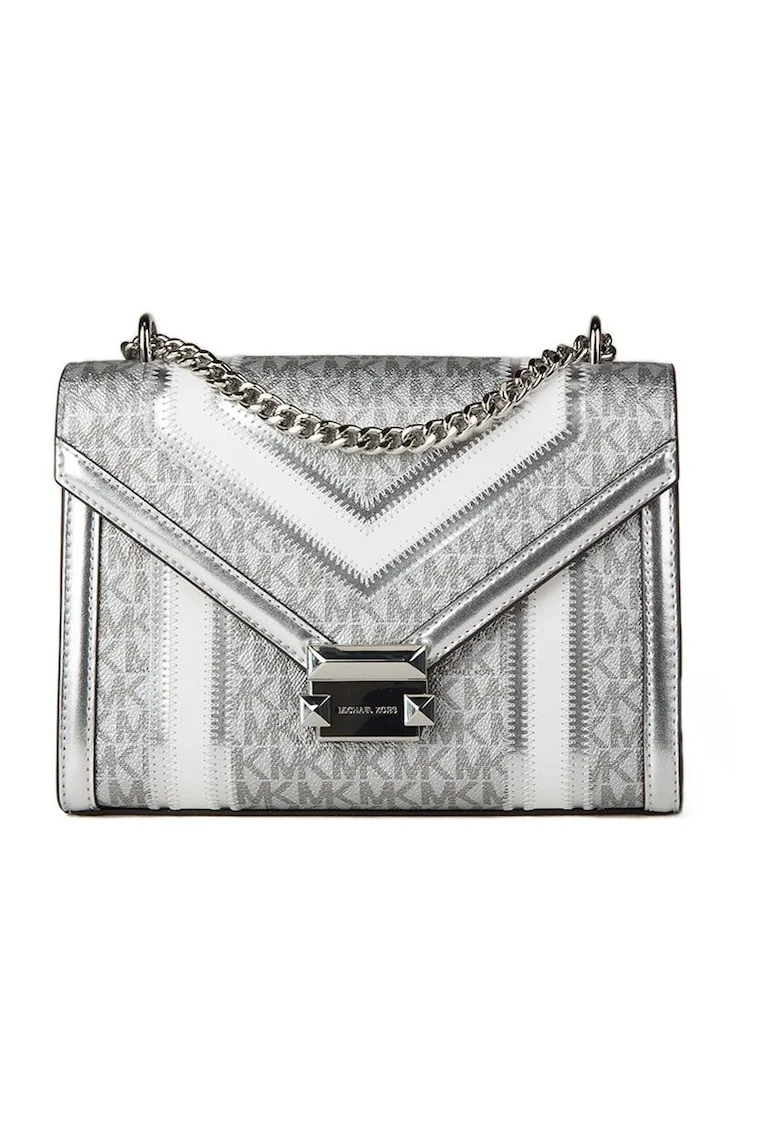 Geanta cu detalii metalizate Whitney medium, 25x18x7cm