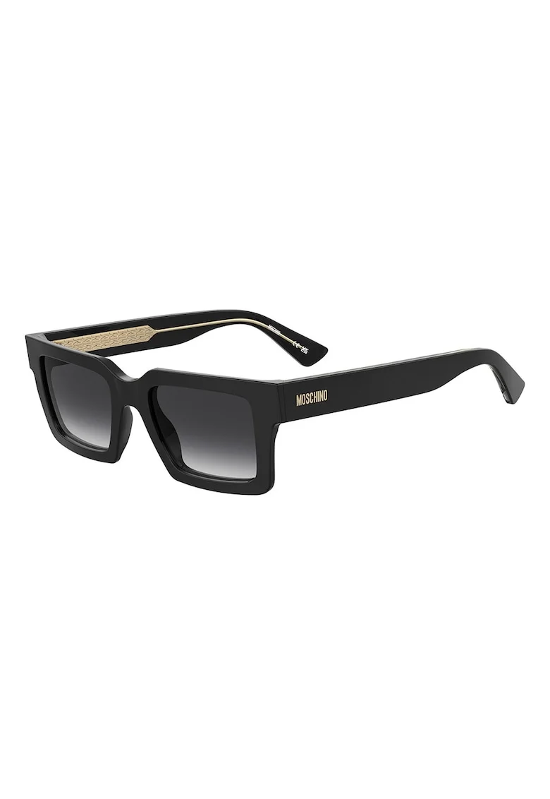 Ochelari de soare dreptunghiulari unisex, Negru