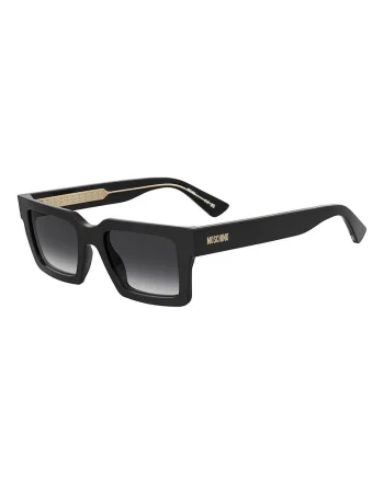 Ochelari de soare dreptunghiulari unisex, Negru