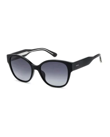 Ochelari de soare rotunzi cu lentile in degrade, Negru