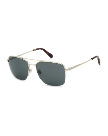Ochelari de soare aviator cu lentile uni, Auriu