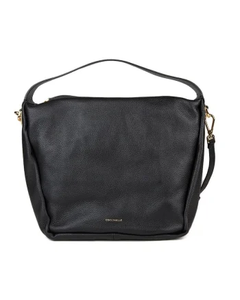 Geanta tote din piele naturala cu aspect granulat Oliver, 30x27x17cm