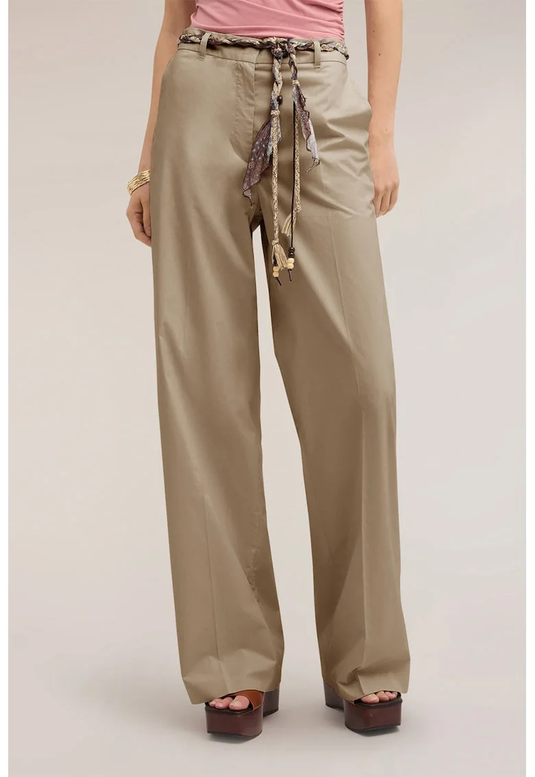 Pantaloni cu buzunare oblice, Bej