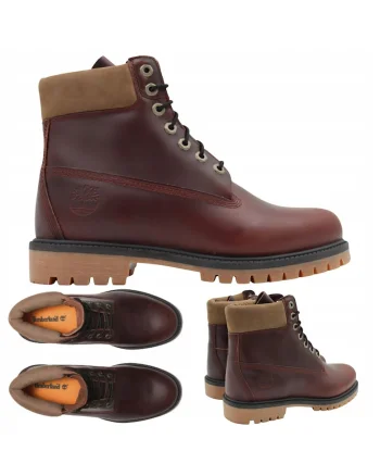 Ghete  Heritage 6 Inch, piele, Visiniu