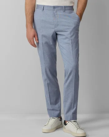 Pantaloni costum barbati cu model fin si croiala Slim Fit, Albastru