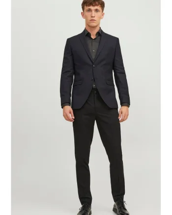 Sacou barbati, din amestec de lana, Super Slim, JPRSOLARIS Premium, Negru