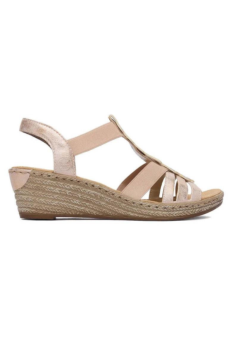 Sandale dama,  roz, piele ecologica, material interior textil