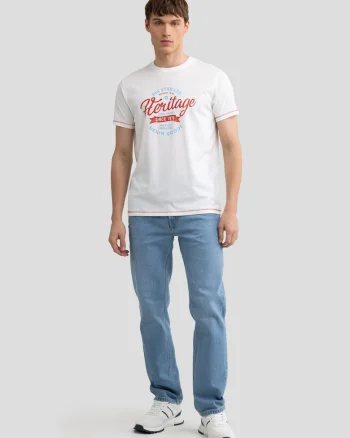 Tricou din bumbac cu imprimeu text Jaman
