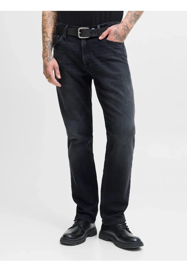 Blugi JJICLARK JJORIGINAL, barbati cu talie medie si croiala Regular fit, Gri inchis